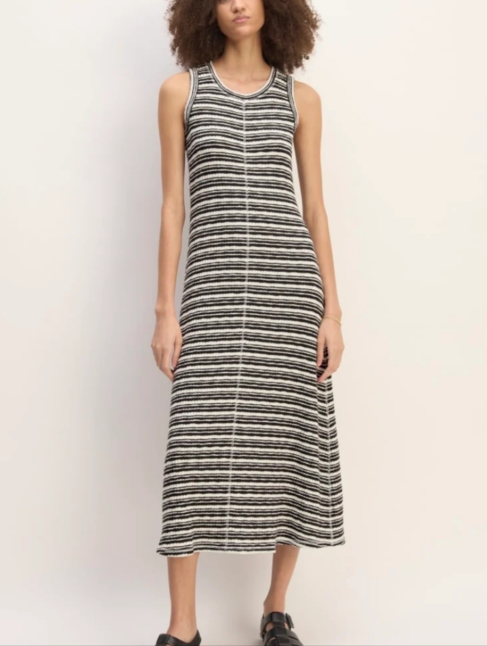 Everlane Striped Sleeveless Midi Dress Large
